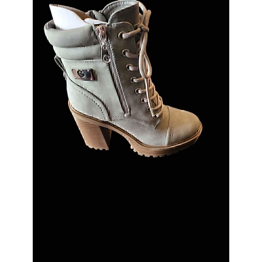 Guess GBG Los Angeles Womens Sheeva Heeled Platform Lace Up Lug Sole Size 7.5 - Picture 2 of 2